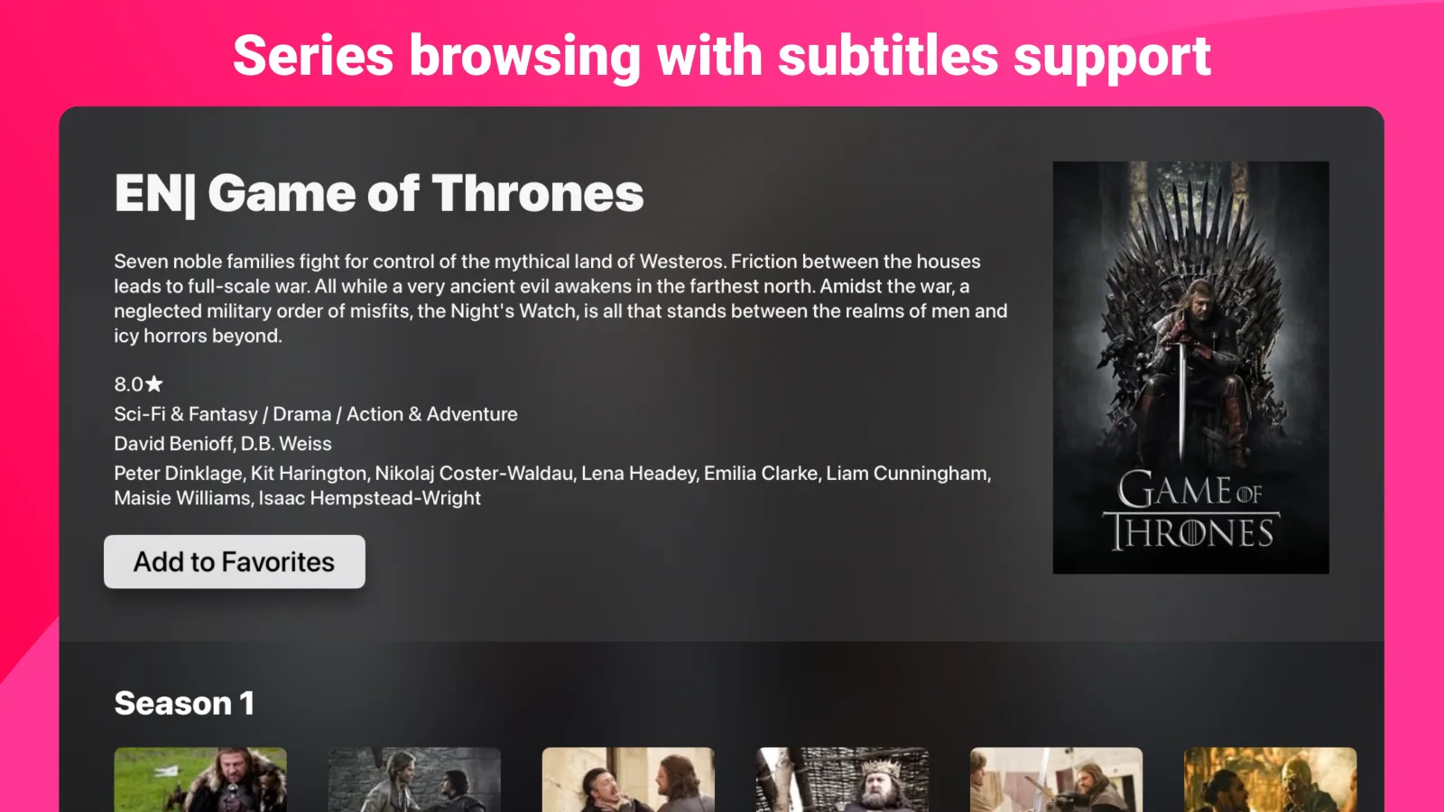 IPTV Expert Bibliotheekindeling van televisieseries